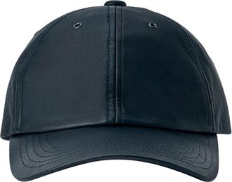 Yohji Yamamoto Cappellino da baseball in pelle - - Accessories - Uomo - Nero - ONE SIZE