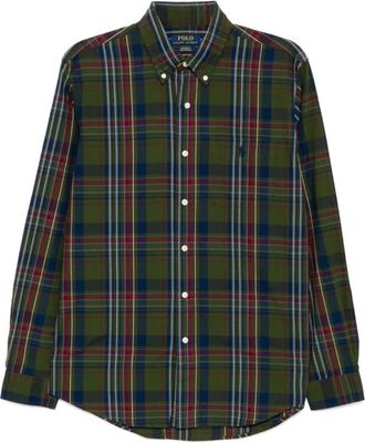 Polo Ralph Lauren Casual Multicolor Sportshirt met Lange Mouwen - Heren - Casual Overhemden - Groen - 2XL - Polyester - Overhemden