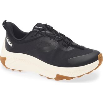 Hoka One One Transport 2 Water Repellent Hiking Sneaker in Black /Alabaster at Nordstrom, Size 11.5