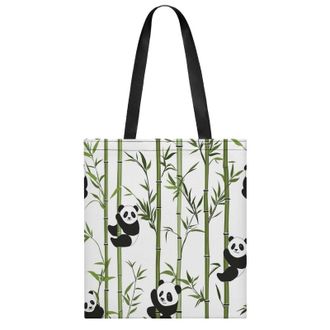 Generic Cute Pandas Womens Tote Casual Shopping Bag Lightweight Shoulder Bags Hobos Handbag for Work Travel Daily 35x40cm