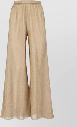 Os&eacute;ree straight wide leg trousers shimmering finish