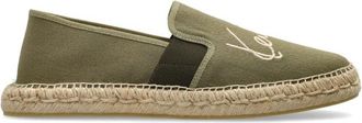 Kenzo Signature Espadrilles in Canvas - Heren - Espadrilles - Groen - 44 EU - Katoen - Schoenen