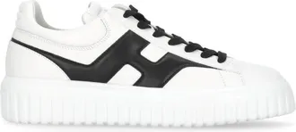 Hogan White Low-Top H-Stripes Leather Sneakers