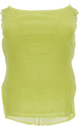 Jacquemus Textured Polka Dot Draped Tank Top by Jacquemus