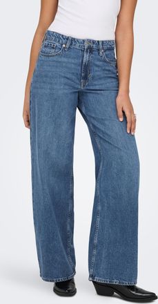 Only High-waist-Jeans ONLY ONLSILKY SOFT HW WIDE DNM PIM233 NOOS, Damen, Gr. XS, L&auml;nge 32, medium blau denim, Denim/Jeans, Obermaterial: 76% Baumwolle, 24%