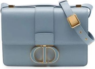 Dior Pre-owned 30 Montaigne - Dames - Vintage Schoudertas - Blauw - ONE Size - Leer - Vintage