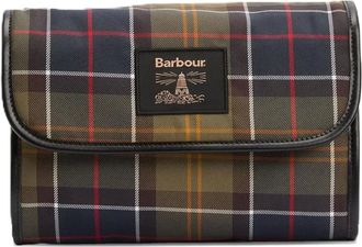 Barbour tartan-plaid clutch bag - Green