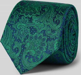 Monti Seidenkrawatte mit Paisley-Muster in Gruen, Gr&ouml;&szlig;e 1