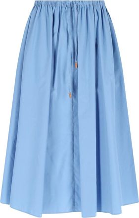 Marni Midi Skirt In Light Blue Cotton