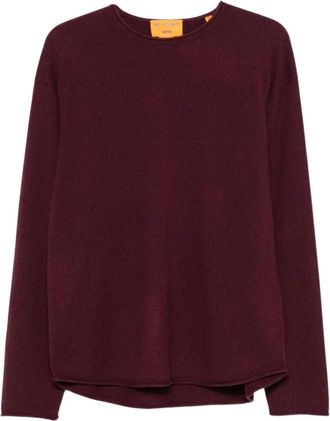 Guest In Residence Oversize Crew Sweater - Dames - Ronde hals truien - Rood - S - Kasjmier - Truien & Vesten