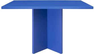 Really Nice Things Mesa de comedor rectangular tablero laminado 3cm azúl prussia 90x120