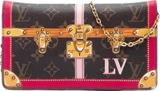 Louis Vuitton Pre-owned Summer Trunks Pochette Weekend - Dames - Vintage Clutch - Bruin - ONE Size - Vintage