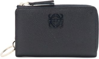 Loewe Navy Leather Coin Purse/Coin Case (Pre-Owned)