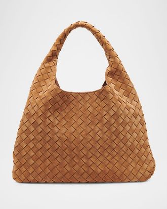 Bottega Veneta Campana Large Suede Shoulder Bag