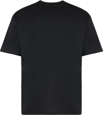 A.P.C. Mens T-Shirt Micro-Logo Cotton Black-White T-Shirts Black/white And Polos