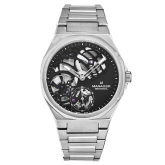 Manager Watches Revolution Black Dial Mens Watch MAN-RM-01-SM