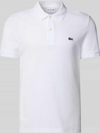 Lacoste Slim Fit Poloshirt aus reiner Baumwolle in Weiss, Größe XXXL