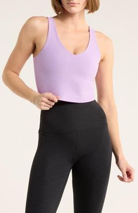 Beyond Yoga Good Day Space Dye Crop Tank in Lilac Petal Heather at Nordstrom Rack, Size X-Small