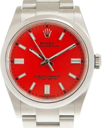 Rolex Oyster Perpetual 36 Automatic Chronometer Coral Red Dial Watch 126000CRLRDSO