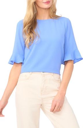CeCe by Cynthia Steffe Ruffle Cuff Blouse in Bellflower Blue at Nordstrom, Size X-Small
