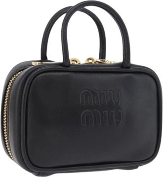 Miu Miu Pre-owned Pouch - Dames - Vintage Mini Tas - Zwart - ONE Size - Leer - Vintage
