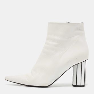 Proenza Schouler White Leather Ankle Length Boots