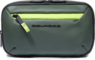Piquadro Water resistant toiletry bag - Heren - Toilettassen - Groen - ONE Size - Tassen