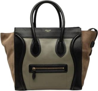 Celine Pre-owned Luggage Medium Shopper Leather Suede Handbag - Dames - Vintage Shopper - Veelkleurig - ONE Size - Leer - Vintage