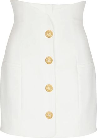 Balmain Minigonna con bottoni - Bianco