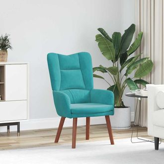 vidaXL Sedia Rilassante Turchese 63 X 67 X 94 Cm Velluto - Vidaxl