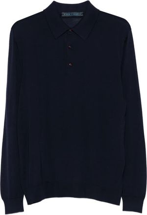 Kiton Polo a maniche lunghe - Blu