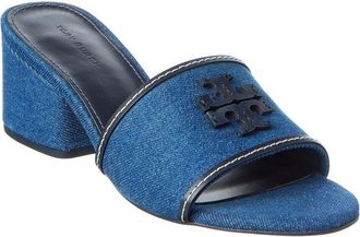 Tory Burch Everly Block Heel Denim Sandal