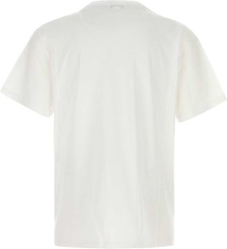 Alexander McQueen Mens White Cotton T-Shirt Whiteblack