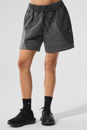 Alo | 7 Make Waves Short in Dark Heather Grey Tonal, Size: 3XL WOMEN/2XL MEN