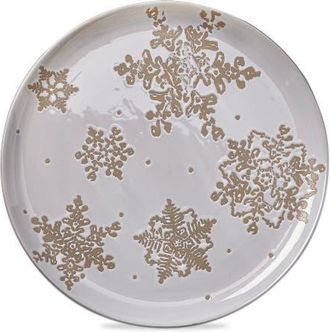 Tag Falling Snow Multicolor Ceramic Serving Platter Winter Decor in Multicolored at Nordstrom