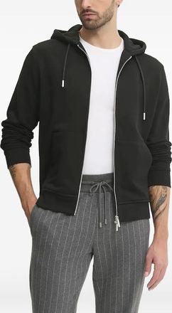 Karl Lagerfeld Felpa con logo ricamato e zip - Nero