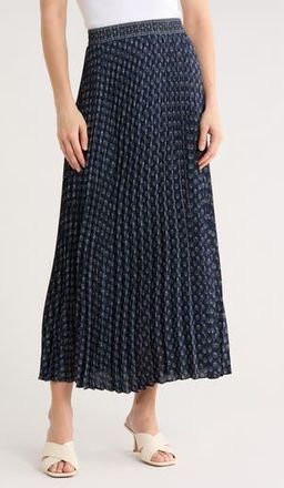 Max Studio Pleated Maxi Skirt in Dark Navy at Nordstrom Rack, Size X-Small
