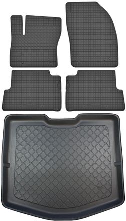 OEM Juego De Alfombrillas De Goma Para Coche Y Alfombrilla Para Maletero Para Ford C-max Ii Minivan (11/2010-06/2019)