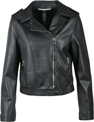 The Jackie Leathers Chiodo Jacket - Dames - Jassen - Zwart - Maat: L Leer