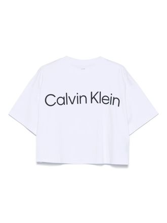 Calvin Klein T Shirt Corta Squadrata Con Grafica Con Logo