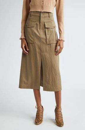 Ulla Johnson Veria Twill Cargo Skirt in Driftwood at Nordstrom Rack, Size 2