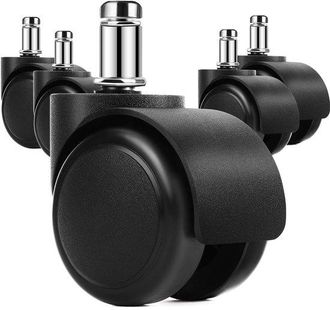 OEM Ruedas De De 2 Pulgadas De Ruedas Giratorias Silenciosas De Goma, Incluyendo De Madera, Est&aacute;ndar Universal Adapta 99% De Paquete De 5 Unidades