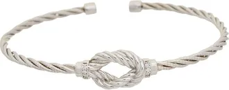 Meshmerise 18K Plated 0.06 Ct. Tw. Diamond Bangle Bracelet