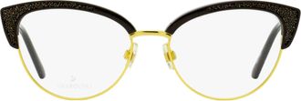 Swarovski SK5363 Crystal-Encrusted Cat-Eye Eyeglasses - Gold