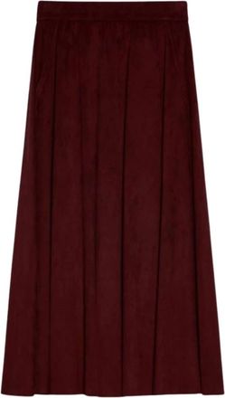 Pennyblack Pbjmarmo Midi Rok - Dames - Midirokken - Rood - L - Polyester - Rokken