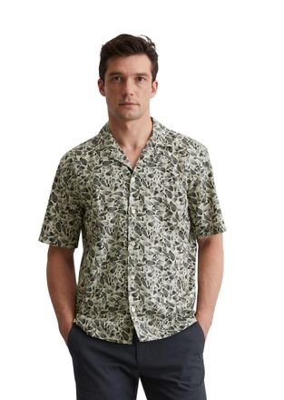 Marc O'Polo Kurzarmhemd MARC OPOLO, Herren, Gr. XXL, N-Gr, bunt (multi), Web, Obermaterial: 55% Leinen, 45% Baumwolle, Hemden Kurzarmhemd