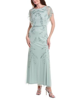 Adrianna Papell Beaded Flutter Blouson Dress