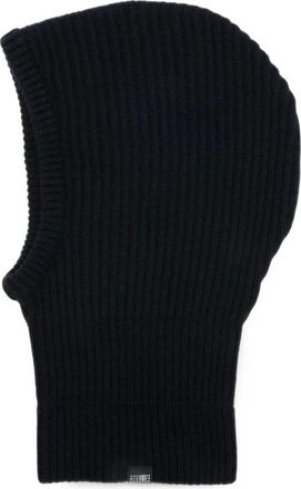 Maison Margiela Geribbelde Gebreide Muts - Heren - Accessoires - Blauw - Maat: ONE Size Wol