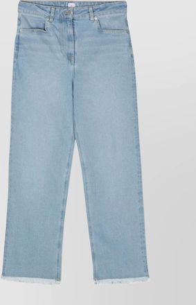Paul Smith straight-leg organic cotton jeans with frayed cuffs