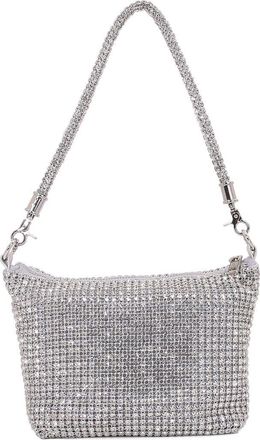 Berness Rhinestone Shoulder Bag in Silver at Nordstrom Rack